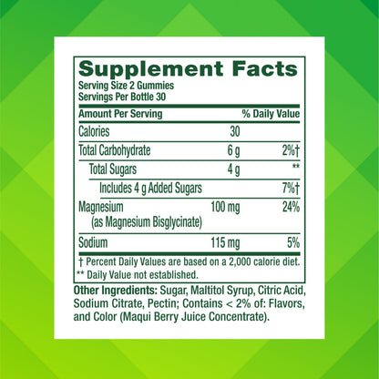 vitafusion Magnesium Glycinate Gummy Supplement, 100 mg per Serving Supports Muscle Relaxation (1) for Adult Women & Men, Boomin’ Cherry Berry Flavor, 60 Count VitafusionBuy Supplements Australia