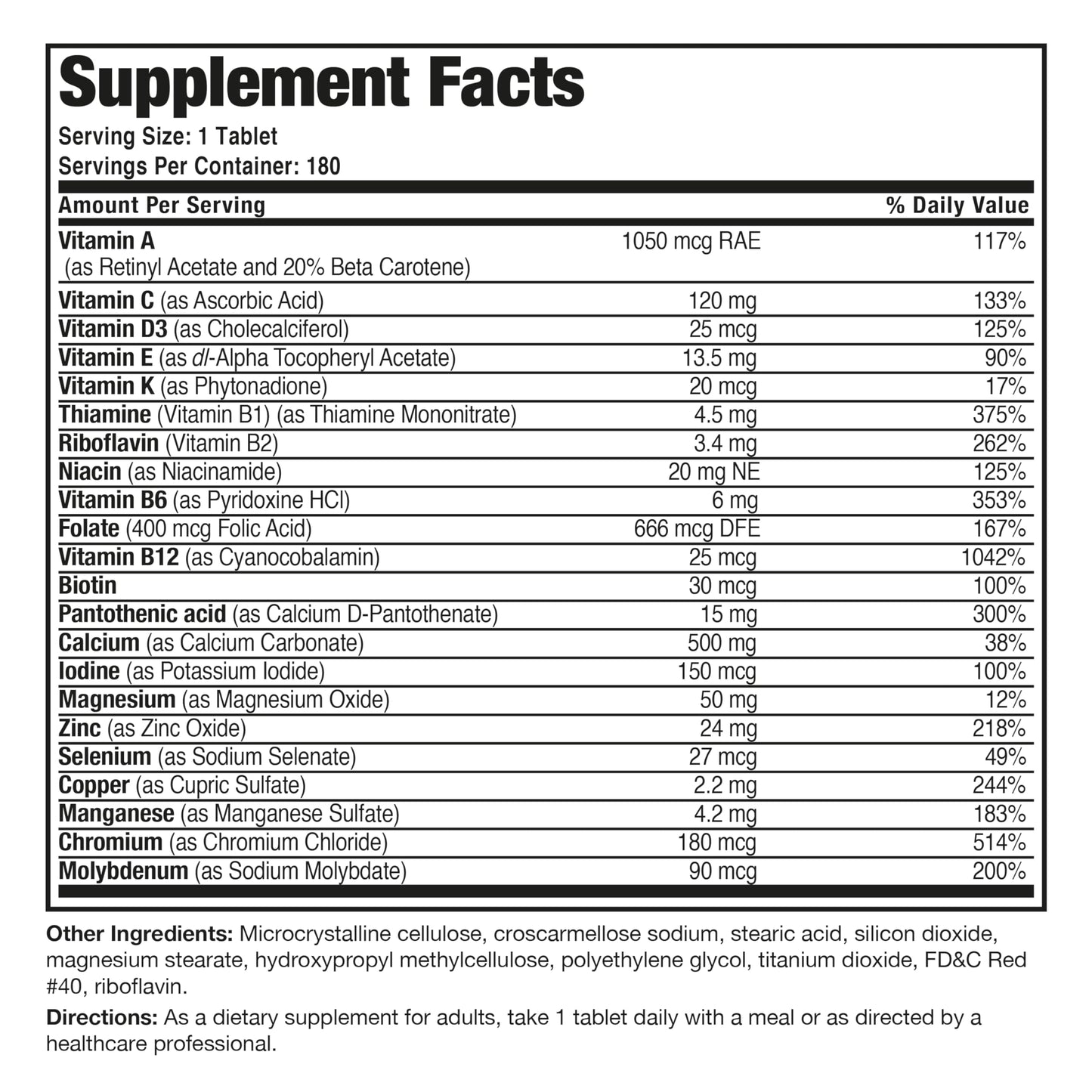 Bronson ONE Daily Women’s 50+ Complete Multivitamin Multimineral, 180 Tablets BronsonBuy Supplements Australia