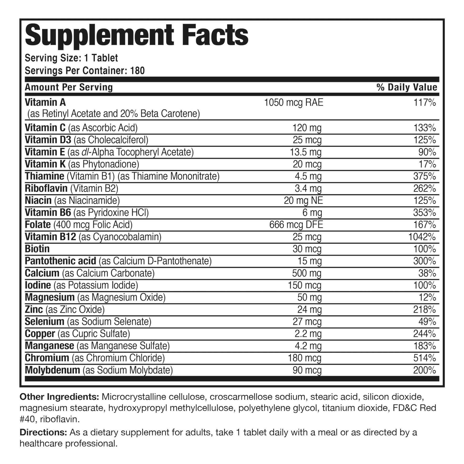 Bronson ONE Daily Women’s 50+ Complete Multivitamin Multimineral, 180 Tablets BronsonBuy Supplements Australia