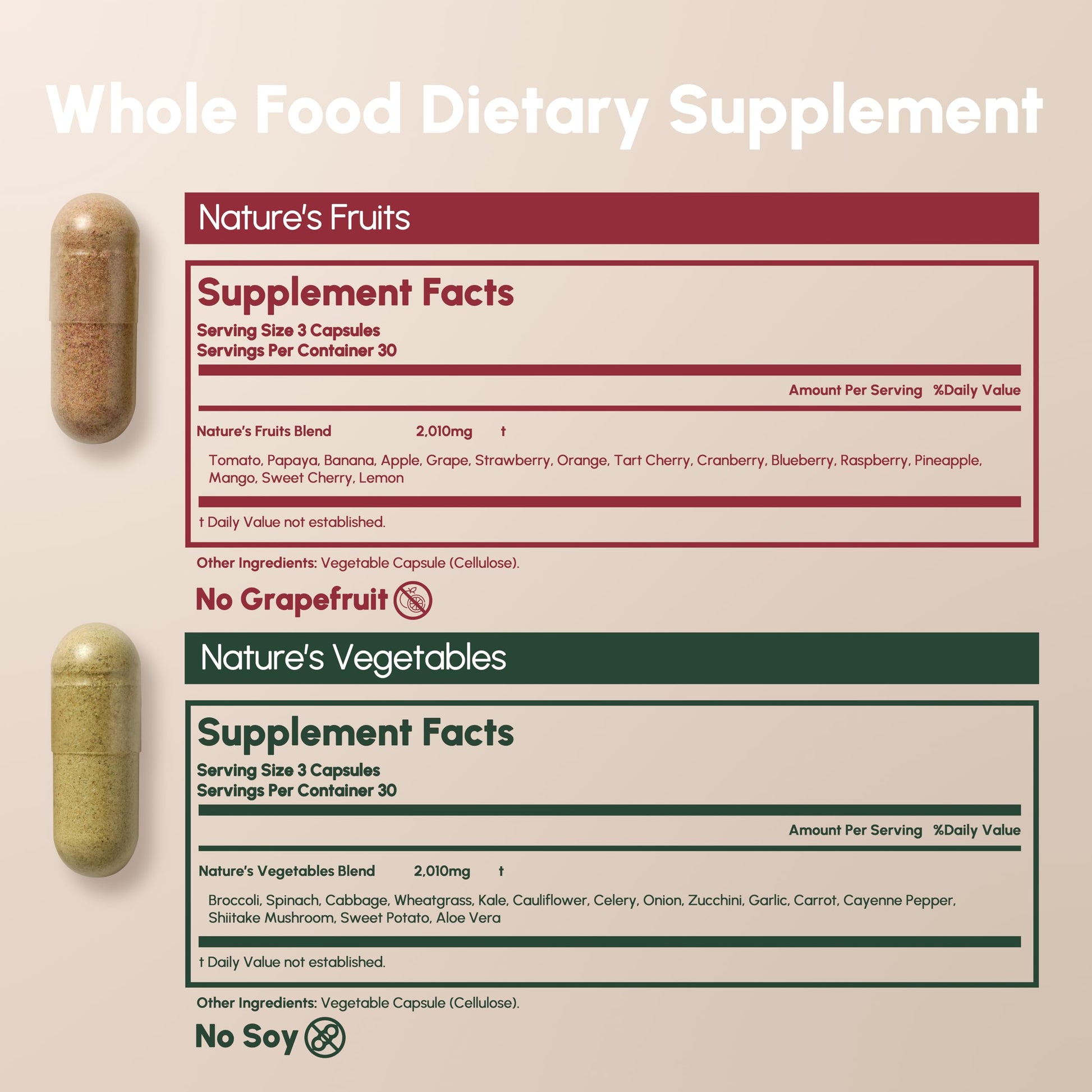 Equal Supplements Fruits and Vegetables Capsules | 2 Month Supply | GMP Certified-Manufactured in US | Fruit and Veggies Supplement for Balance | of Nature, Fruit and Vegetable Capsule for Adults Equal SupplementsBuy Supplements Australia