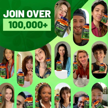 YBFQ Organic Moringa Capsules 1000 mg, 120 Count - Moringa Capsules with Organic Olefeira Powder, Supports Healthy Hair and Skin, Energy and Balance YBFQBuy Supplements Australia