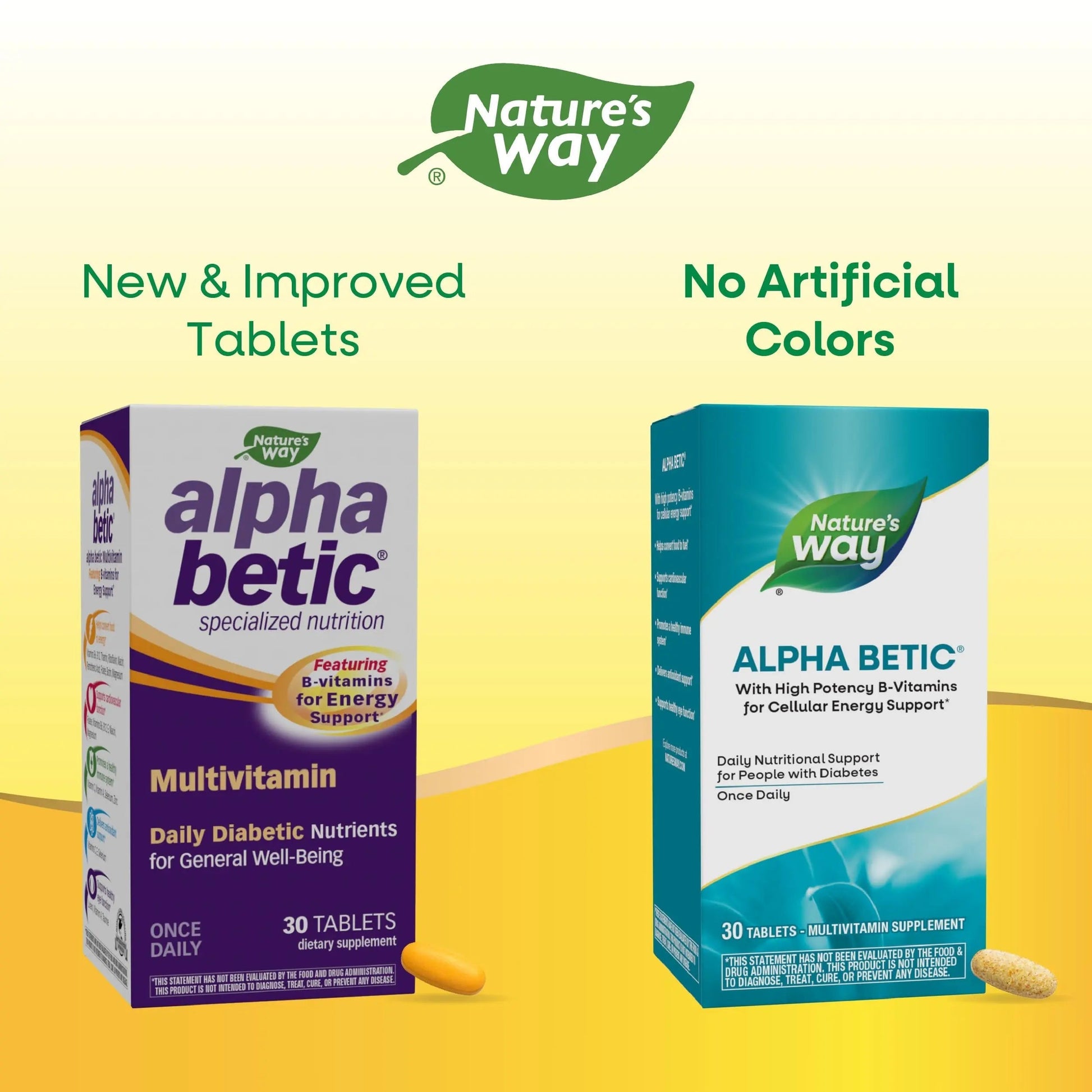 Nature's Way alpha betic, Diabetic Multivitamin for Daily Nutritional Support, with B-Vitamins for Energy Metabolism Support Nature's WayBuy Supplements Australia
