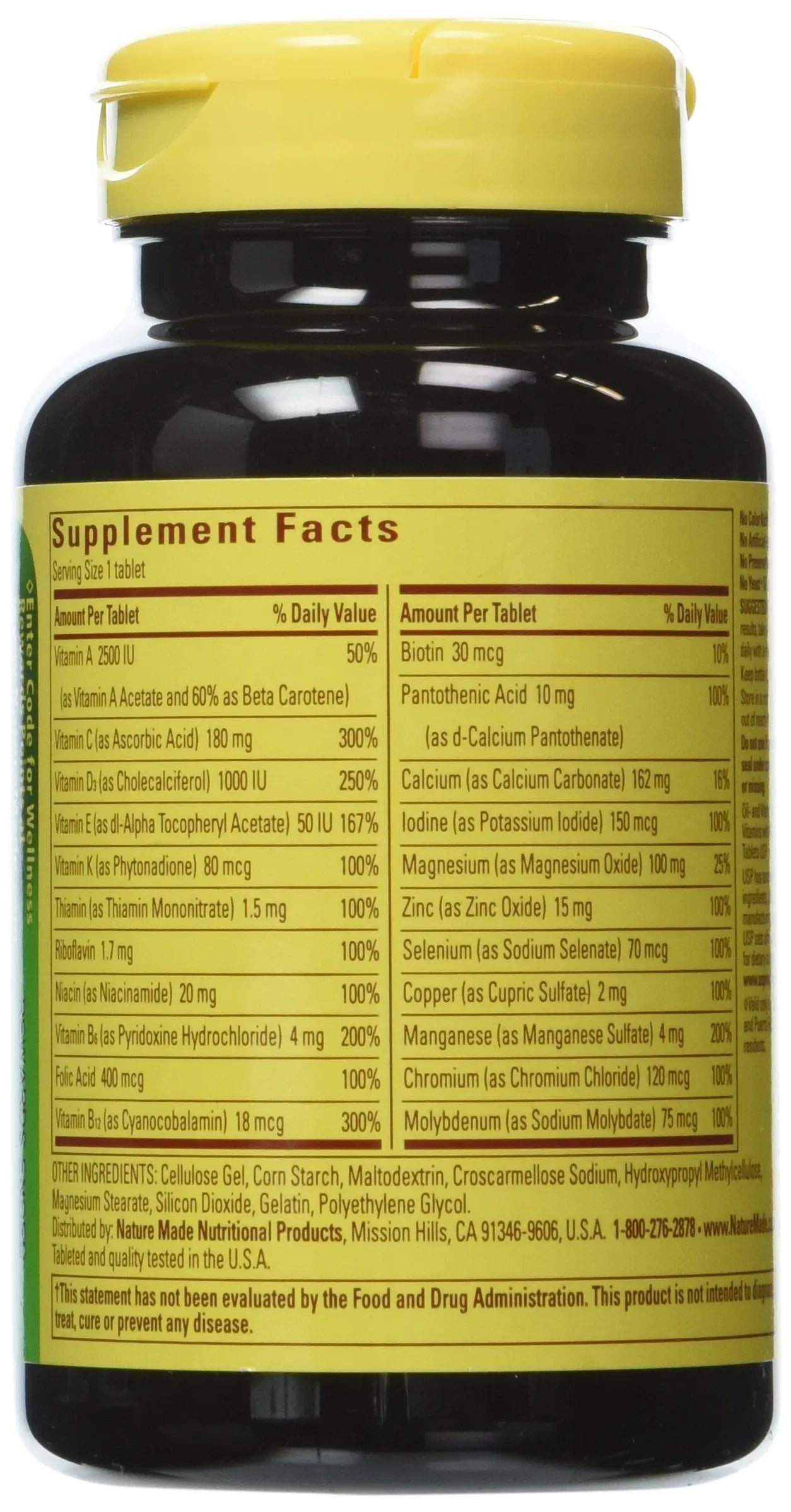 Nature Made Multivitamin For Him, Men's Multivitamin for Daily Nutritional Support, 90 Tablets (Pack of 3) Nature Made