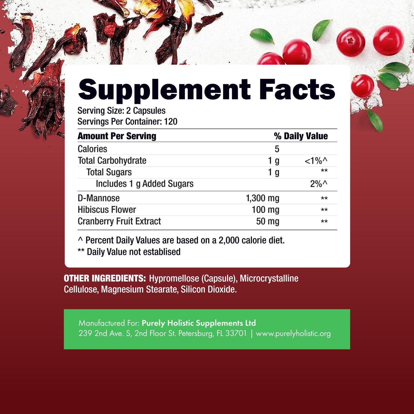 D Mannose with Cranberry | Drug-Free Urinary Tract Health Support | Evidence-Based DMannose 1300mg for Urinary & Bladder Health for Women | D Mannose Supplements for Women & Men | Non-GMO | 240 Ct Purely HolisticBuy Supplements Australia