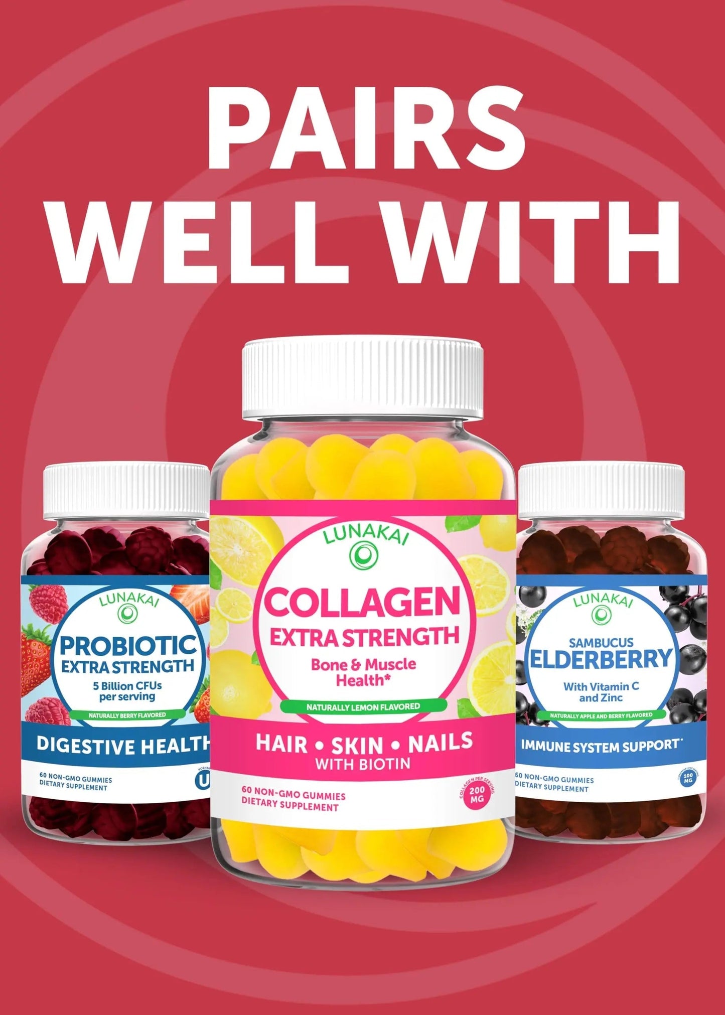 Lunakai USA Made Womens Multivitamin Gummies - Delicious Daily Dose with 16 Multi Vitamins for Women LunakaiBuy Supplements Australia