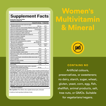 Whole Earth & Sea from Natural Factors, Women's Multivitamin & Mineral, Whole Food Supplement, Vegan, 60 tablets (30 servings) Natural FactorsBuy Supplements Australia