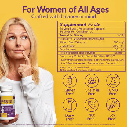 Probiotics for Women- 3 Pack(180 Capsules) - Ultimate Flora Bloom Probiotic Supplement for Women Intimate RoseBuy Supplements Australia