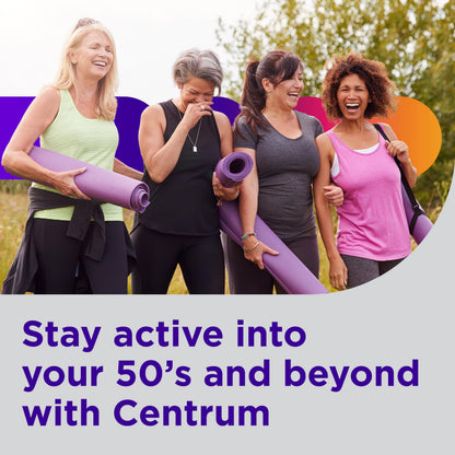 Centrum Silver Women's Multivitamin for Women 50 Plus, Multivitamin/Multimineral Supplement with Vitamin D3, B Vitamins, Non-GMO Ingredients CentrumBuy Supplements Australia