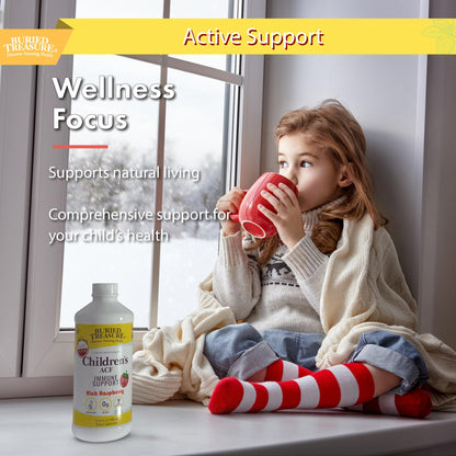 Buried Treasure Children’s ACF Liquid Immune Support for Kids – Elderberry, Echinacea & Botanicals – Raspberry Flavor – 16 oz – Sugar Free Buried TreasureBuy Supplements Australia
