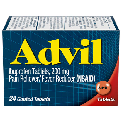 Advil Pain Reliever and Fever Reducer, Ibuprofen 200mg for Pain Relief - 24 Coated Tablets AdvilBuy Supplements Australia