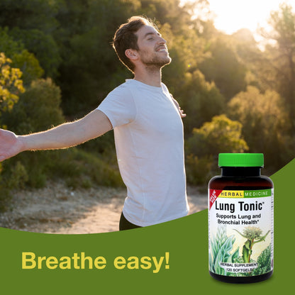 Herbs Etc. Lung Tonic - Lung Supplement for Bronchial Support - Healthy Breathing Support with Mullein, Horehound & Grindelia - 120 Softgels Herbs Etc.Buy Supplements Australia
