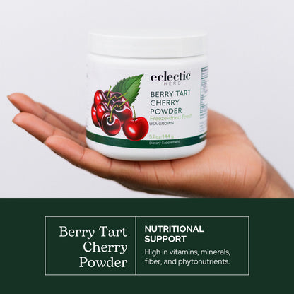 Eclectic Herb - Berry Tart Cherry Powder | Joint Support Supplement | Superfood Vitamin & Mineral Supplement | Freeze Dried, Vegan, Non-GMO, Gluten-Free (5.1 oz | 144 g) ECLECTIC INSTITUTEBuy Supplements Australia