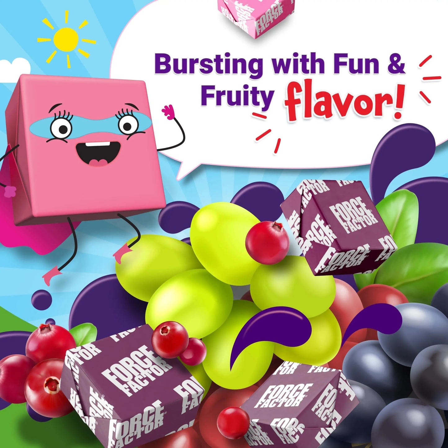 Force Factor Kids Superfood Super Chews, Kids Vitamins C & D, Immune Support Supplement with Antioxidant Support from Powdered Fruits & Veggies Force Factor