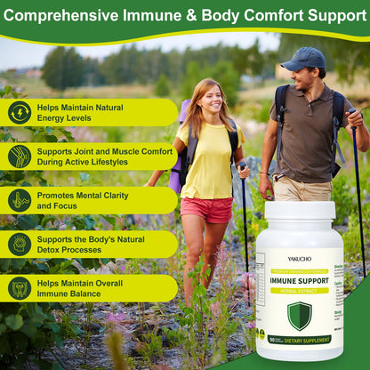 Herbal Immune Support Supplement, Vegan Capsules with Japanese Knotweed, Cat’s Claw, Skullcap & Sanguinolenta, Supports Immune Health & Overall Wellness, Gluten-Free YakuchoBuy Supplements Australia