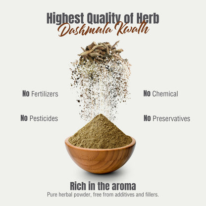 Herbsforever Dashmula Cut and Sifted (Coarse/Kawth) Herbs for Tea - Joint Comfort, Vata Calming, Female Postpartum Cycle & Wellness, Ten Authentic Ayurvedic Roots, Non GMO, Vegan 454g,1 lbs,Dashmool HerbsforeverBuy Supplements Australia
