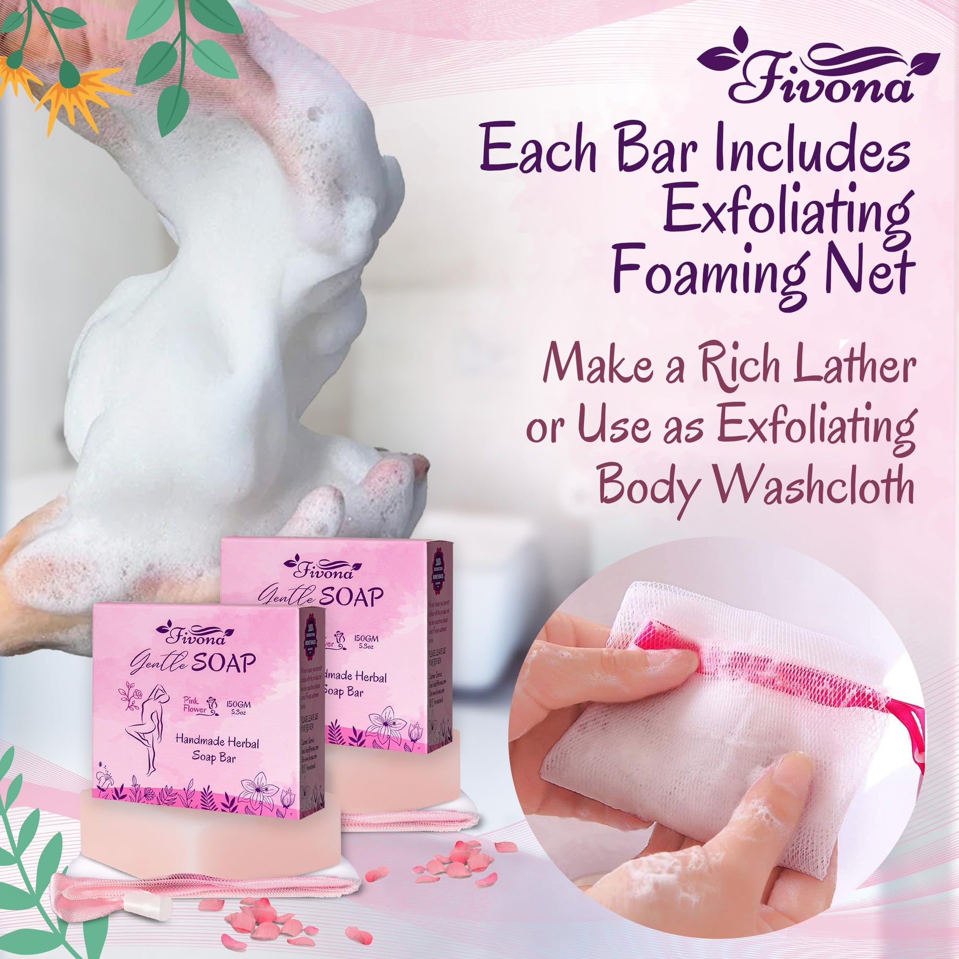 FIVONA 3 in 1 Set of Yoni Oil with 2 Yoni Soap Bars - Feminine pH Balanced Natural Vaginal Oil 30 ml FIVONABuy Supplements Australia