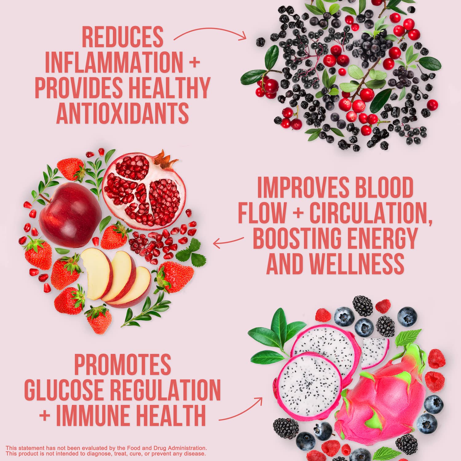 NAKED Reds Superfood Powder - Healthy, Energizing Polyphenol Fruit Powder Mix, No Fillers, No Additives, Vegan, Non-GMO, Gluten Free - 28 Servings NAKEDBuy Supplements Australia