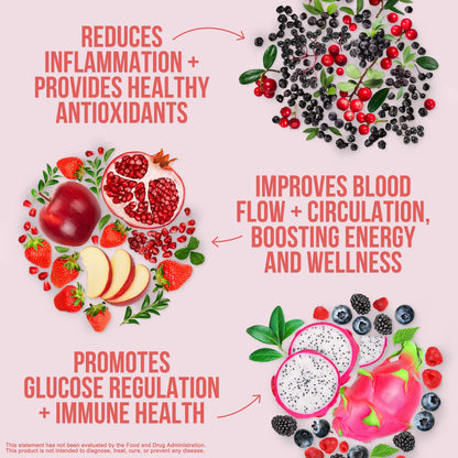 NAKED Reds Superfood Powder - Healthy, Energizing Polyphenol Fruit Powder Mix, No Fillers, No Additives, Vegan, Non-GMO, Gluten Free - 28 Servings NAKEDBuy Supplements Australia