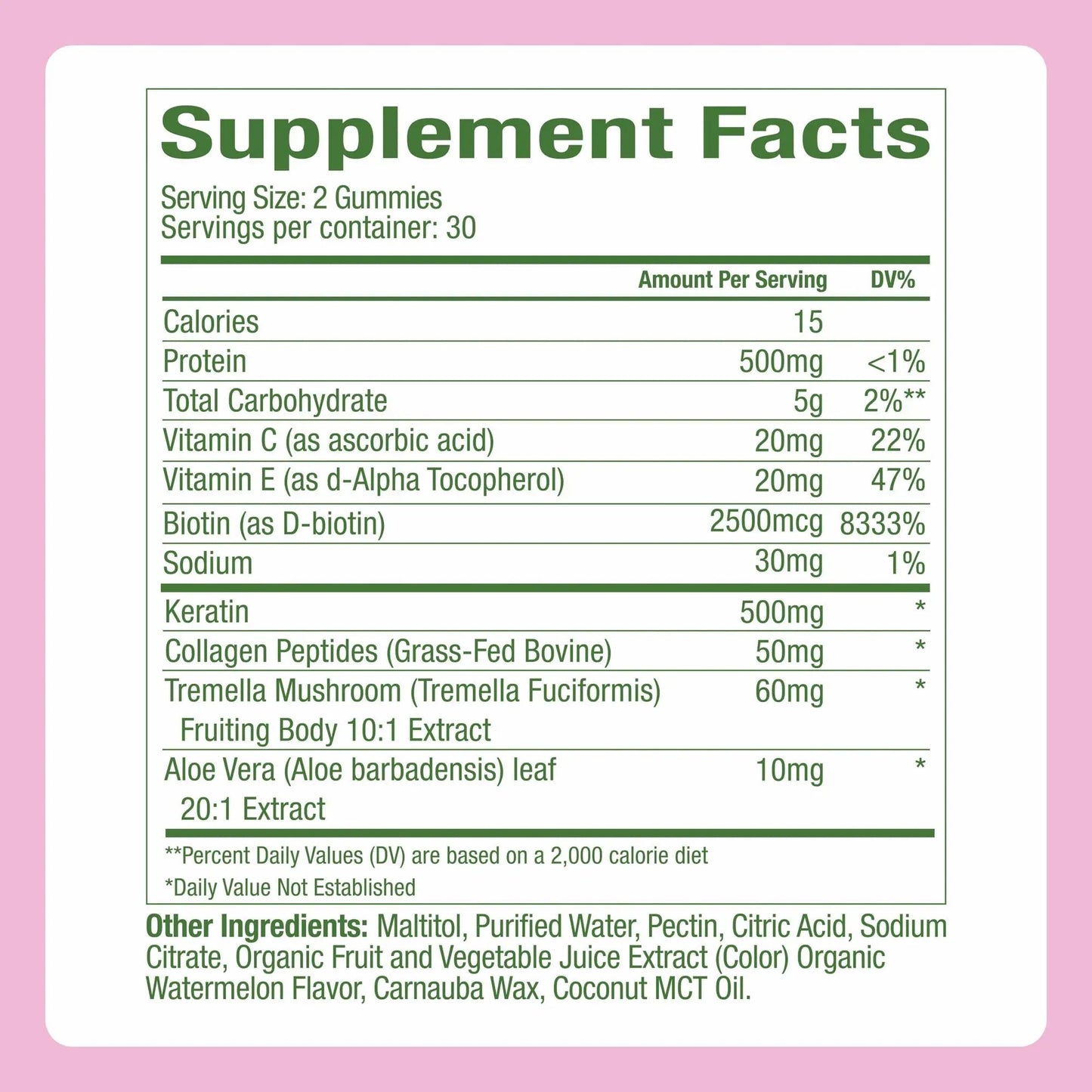 Plant People WonderBeauty Hair, Skin & Nails Rejuvenation Gummies with Tremella Mushroom, Marine Collagen Peptides Plant People