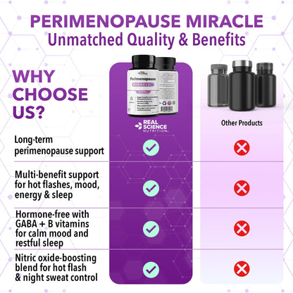 Real Science Perimenopause Supplements for Women for Hormone Balance & Energy Support – Nitric Oxide Formula with Vinitrox, GABA & Essential Vitamins for Hot Flashes, Mood & Energy – 60 Caps Real Science NutritionBuy Supplements Australia