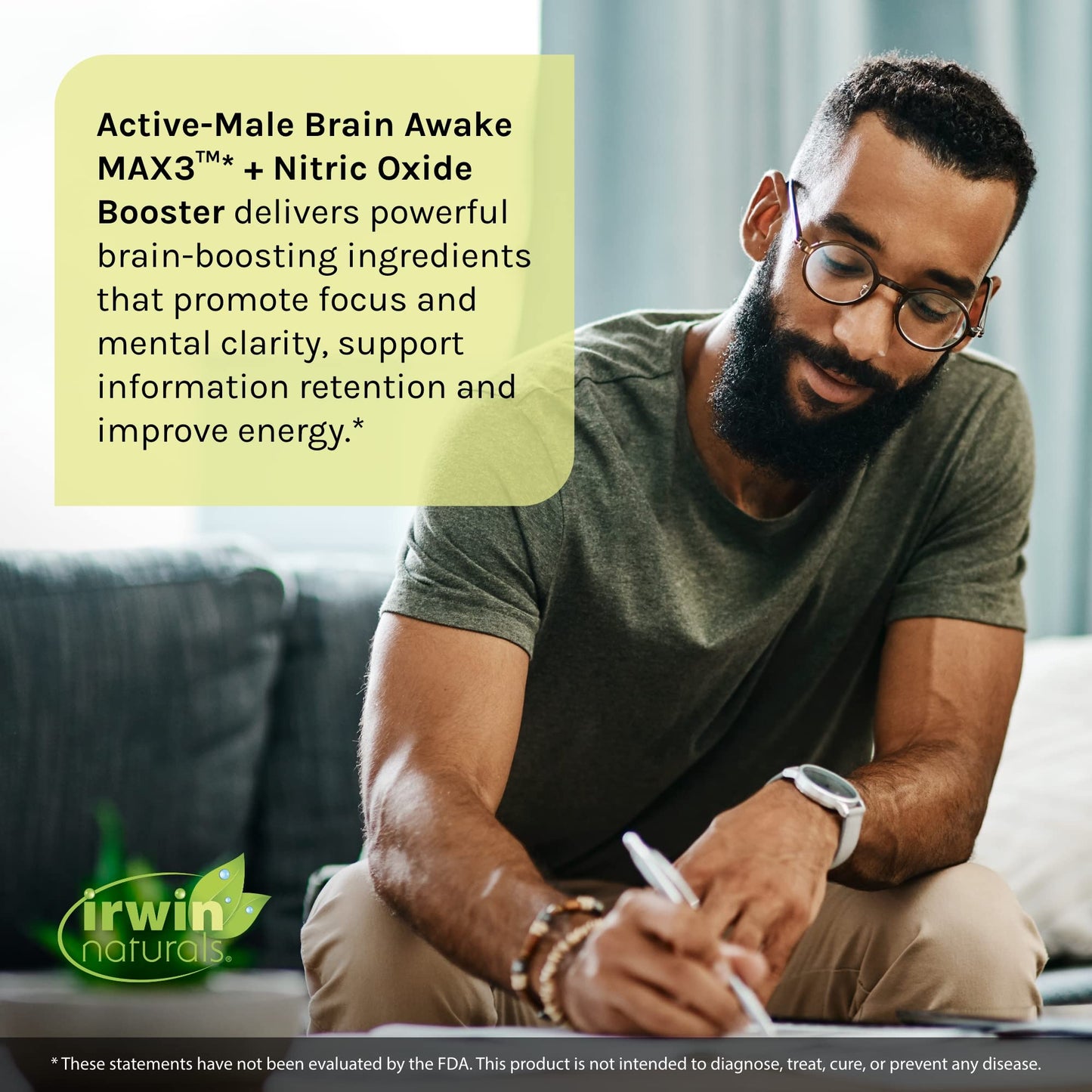 Irwin Naturals Brain Awake Max3 + Nitric Oxide Booster 60 Count Irwin NaturalsBuy Supplements Australia