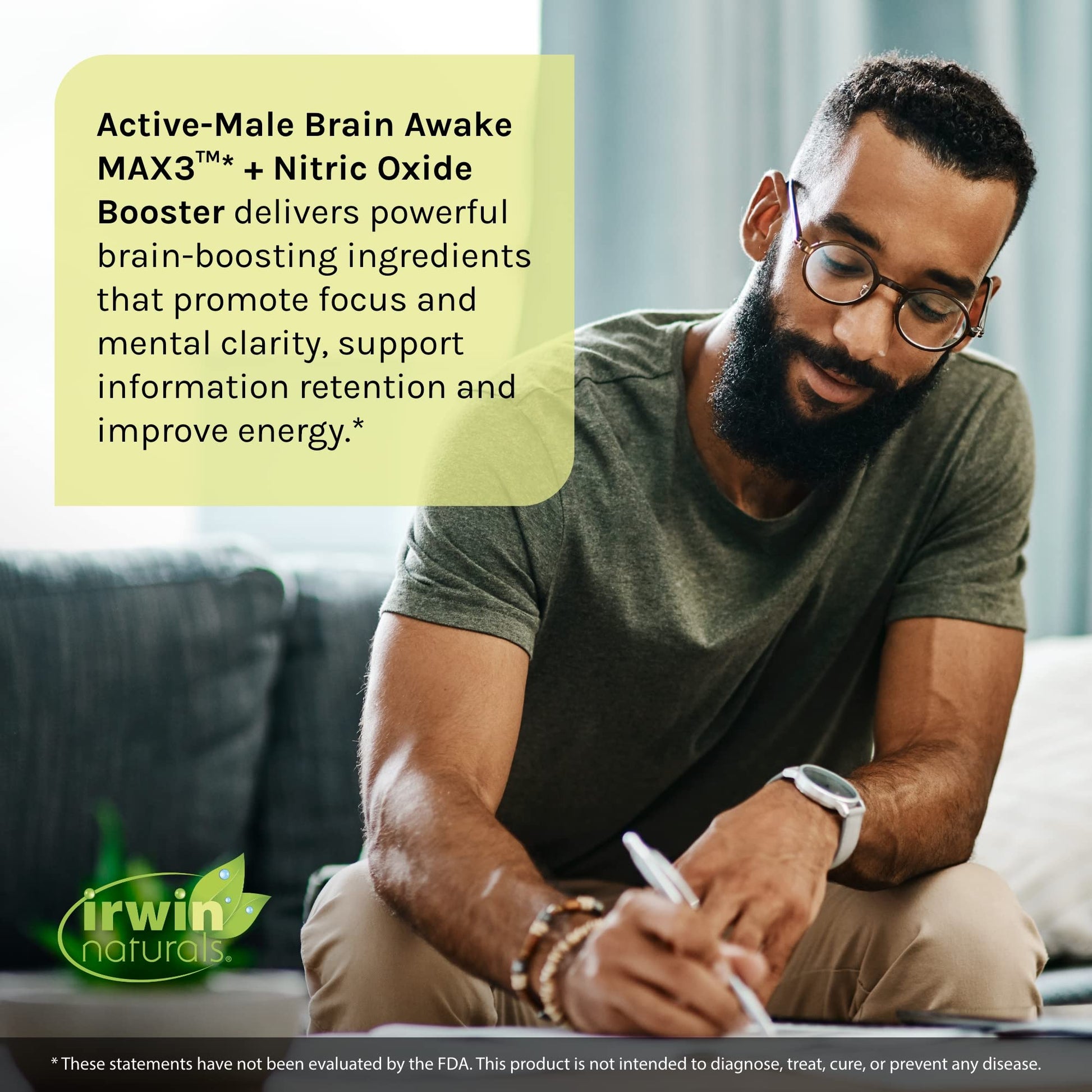 Irwin Naturals Brain Awake Max3 + Nitric Oxide Booster 60 Count Irwin NaturalsBuy Supplements Australia