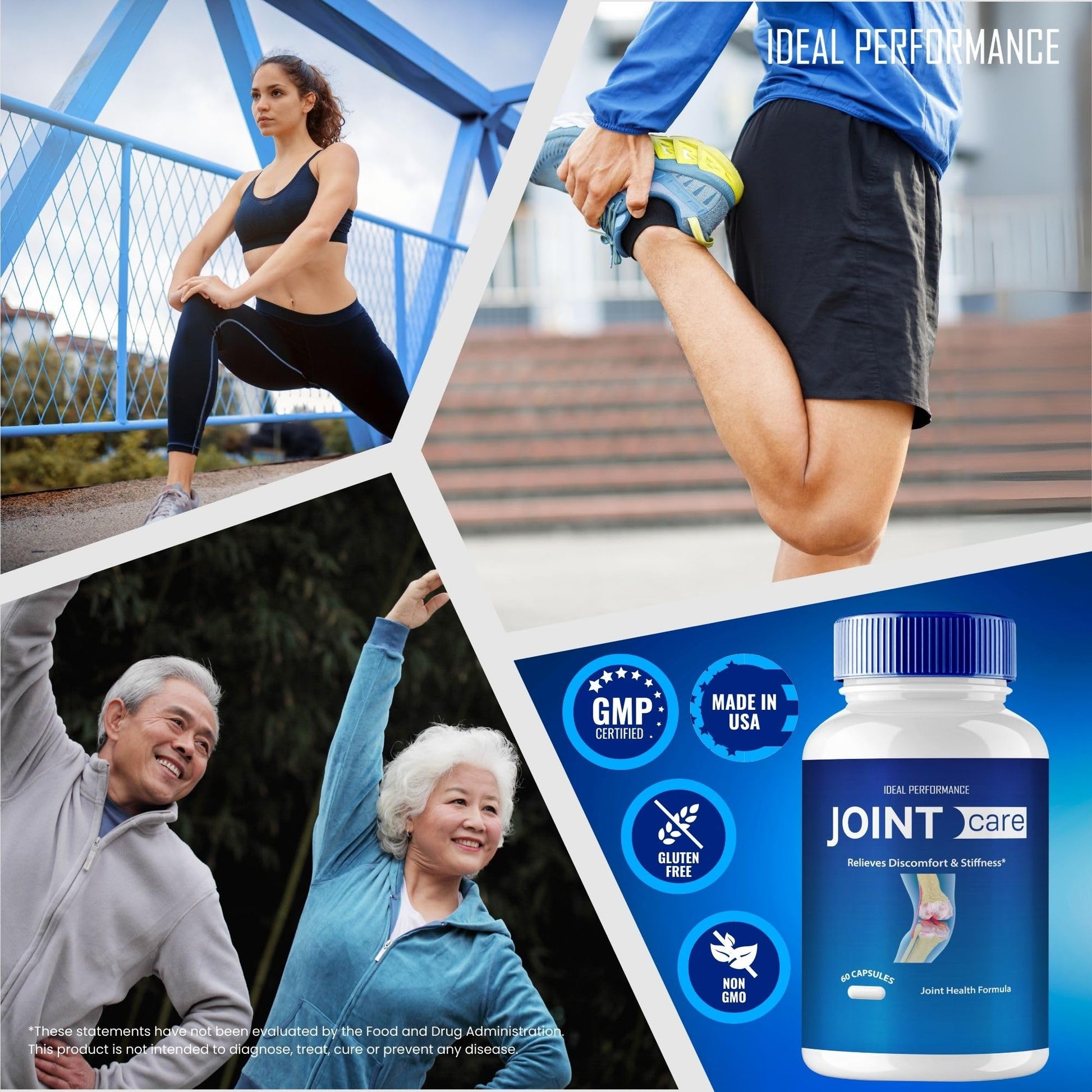 IDEAL PERFORMANCE Joint Care Support Capsules, JointCare Supplement Pills All Natural Formula to Fortify Bones & Bolster Flexibility - Maximum Strength, Joint Care Support Reviews (2 Pack) IDEAL PERFORMANCEBuy Supplements Australia
