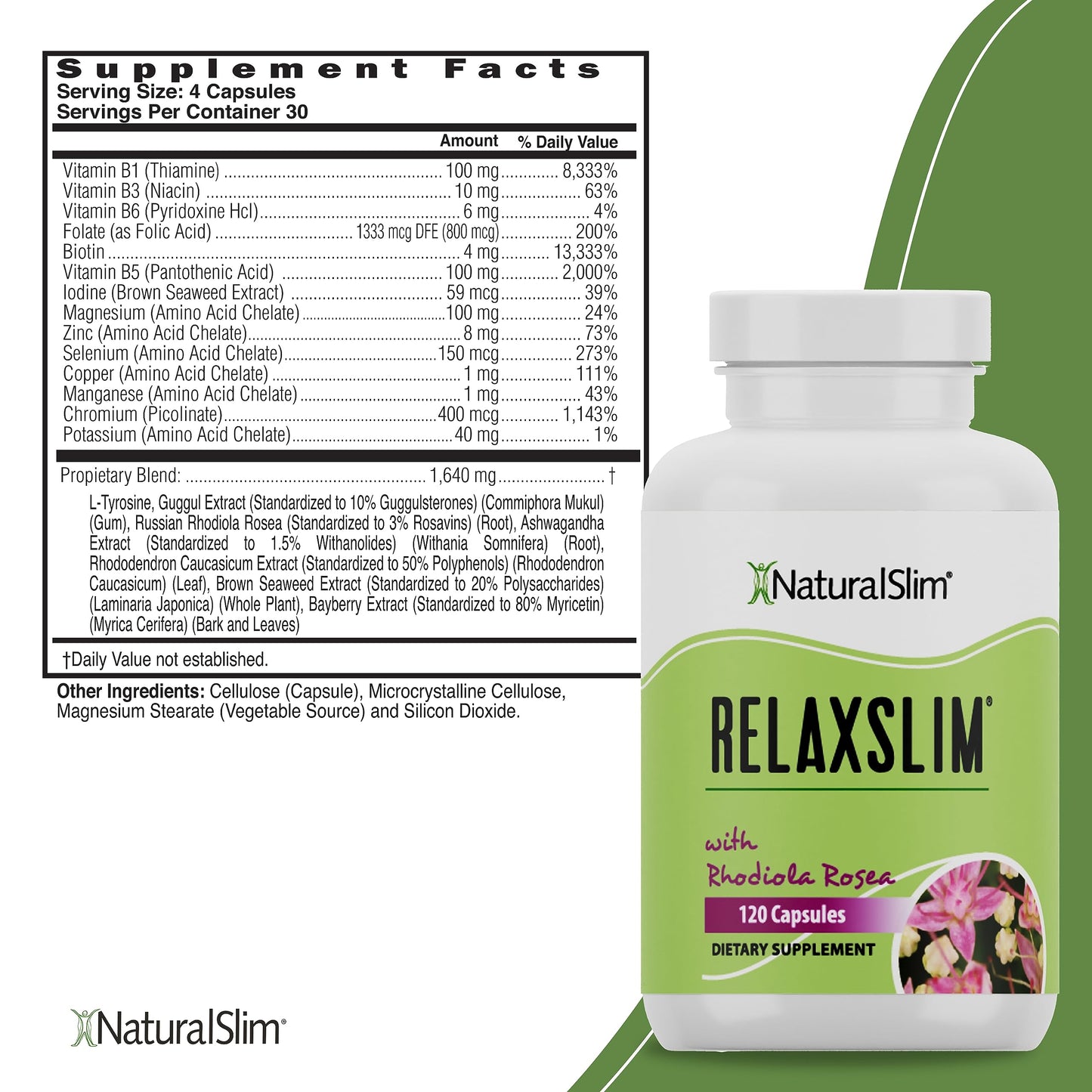 Naturalslim Relaxslim for Metabolism, Helps Control Appetite, Fat & Stress Support - Adaptogen Supplements NaturalSlimBuy Supplements Australia