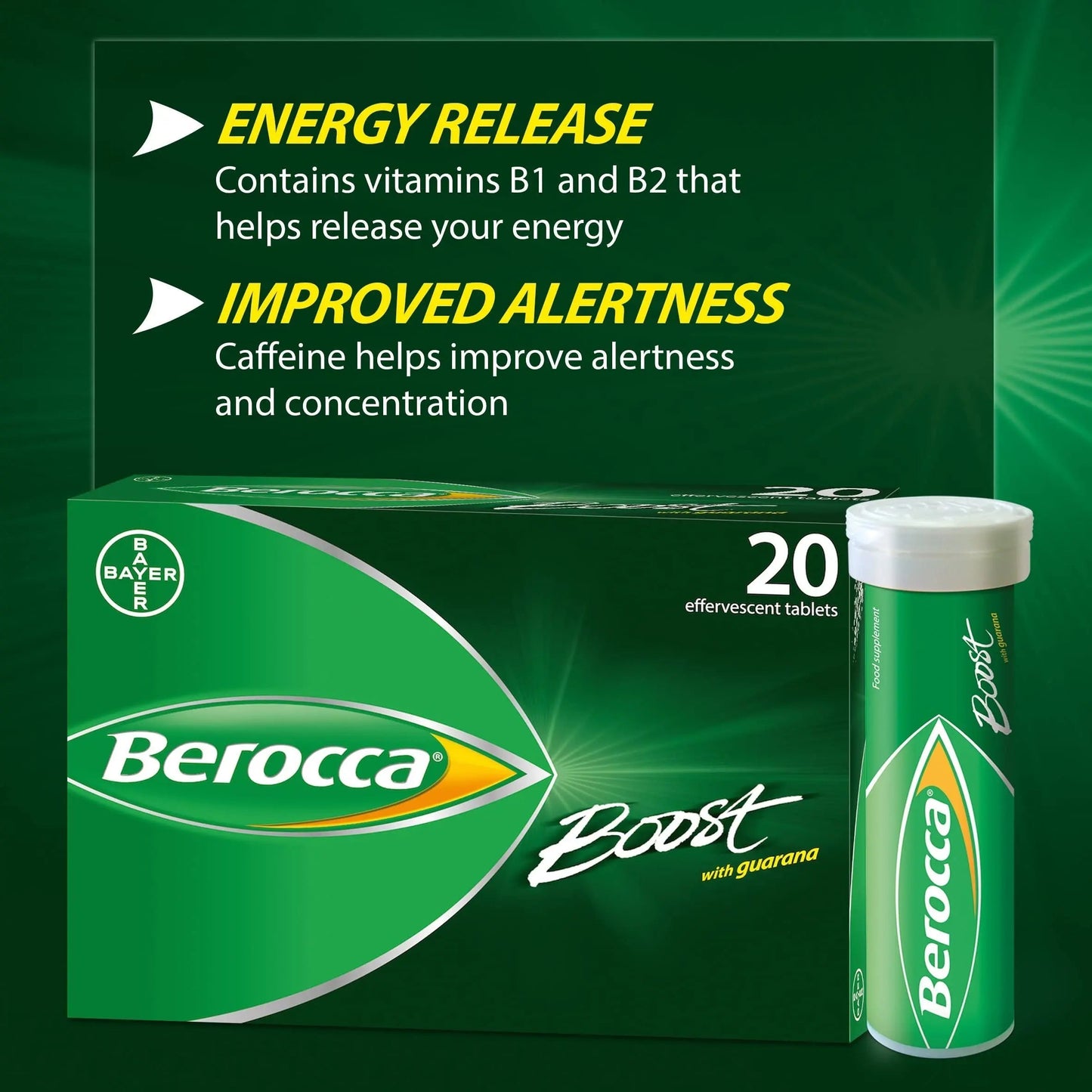 Berocca Boost Multivitamin Tablets Pack Of 20 BeroccaBuy Supplements Australia