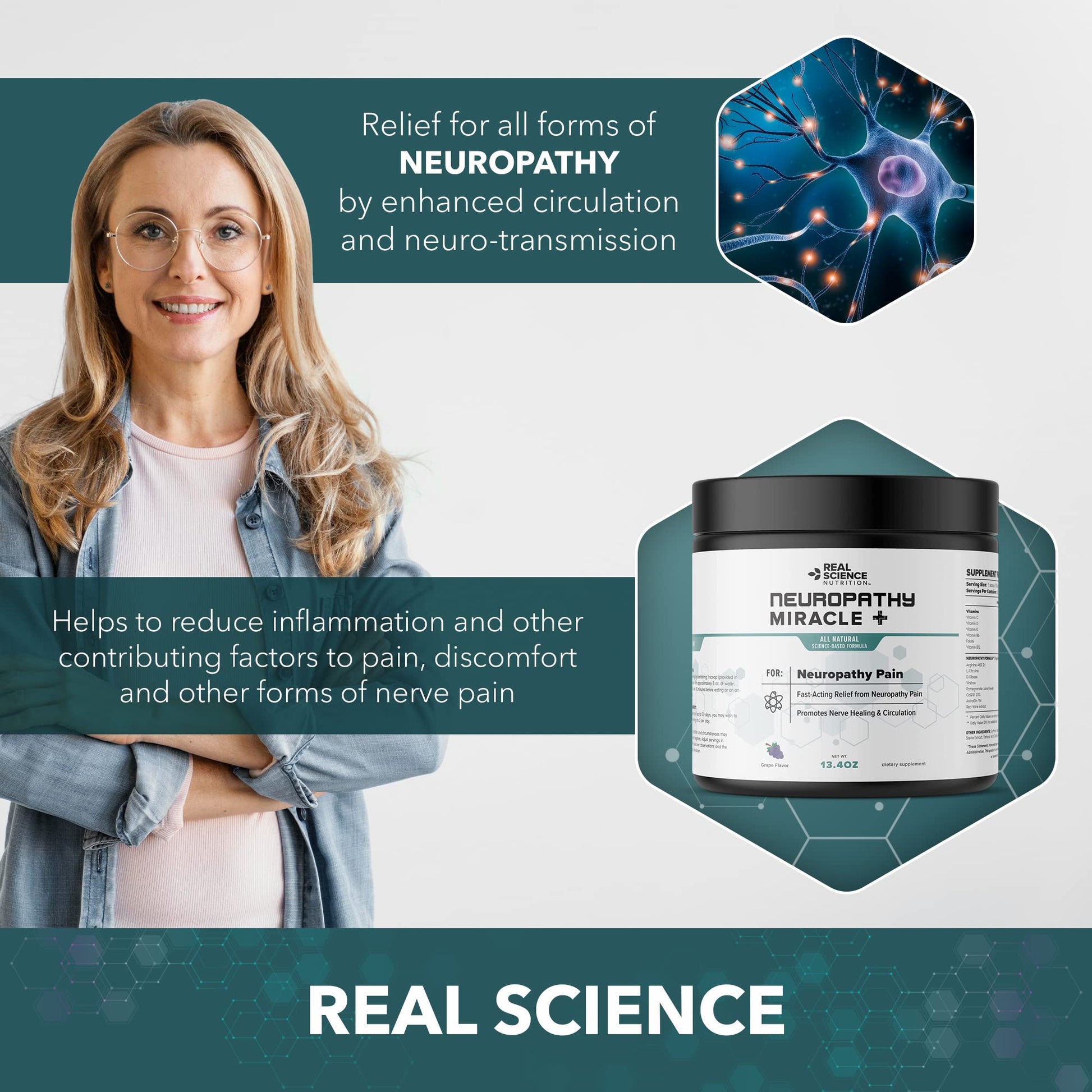 Real Science Nutrition Offers Neuropathy Miracle a Natural Powder Supplement to Improve Circulation and Provide Relief for Neuropathy Real Science NutritionBuy Supplements Australia