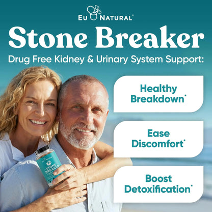 Chanca Piedra Stone Breaker - The Original Stone Breaking Formula with Celery Seed & Parsley - Supports Kidney, Gallbladder & Urinary Tract Cleansing to Help Flush Impurities - 60 Vegetarian Capsules Eu NaturalBuy Supplements Australia
