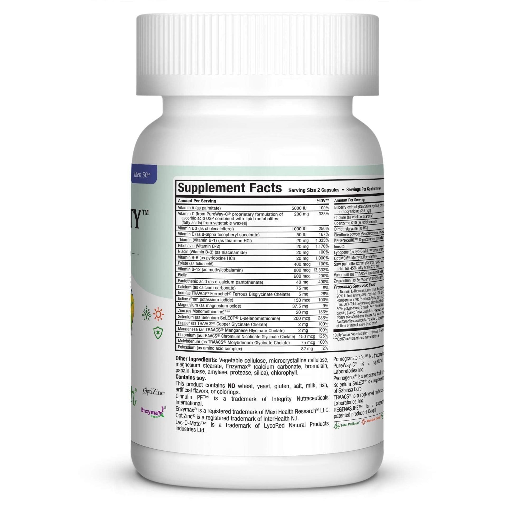 Mens Multivitamin 50 Plus – Daily Multivitamin for Men Over 50 with Vitamin B12, A, D, C, Zinc, Magnesium & More – Energy, Immune & Heart Support Mens Multi Vitamins - Non-GMO – 120 Capsules Maxi HealthBuy Supplements Australia