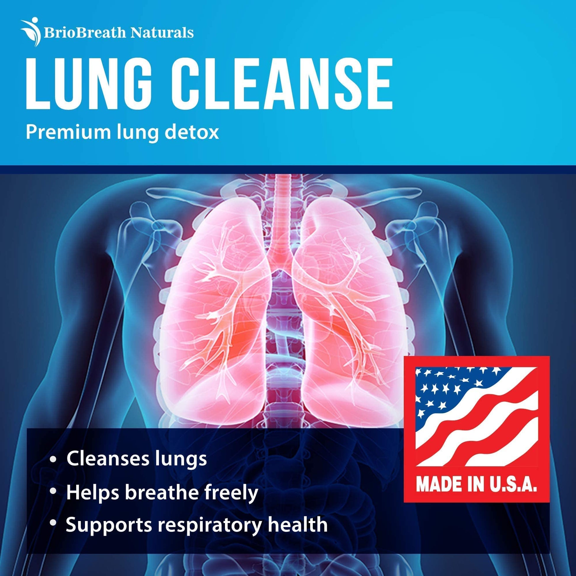 Lung Support Supplement - Natural Capsules for Lung Cleanse and Detox BRIOBREATH NATURALSBuy Supplements Australia