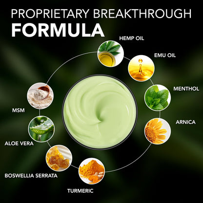 Hemp Cream - Maximum Strength - Natural Hemp Oil Extract Gel Rub with MSM - Glucosamine - Arnica - Turmeric - Maximum Strength - Formulated in USA - 3.9 oz ArvesaBuy Supplements Australia
