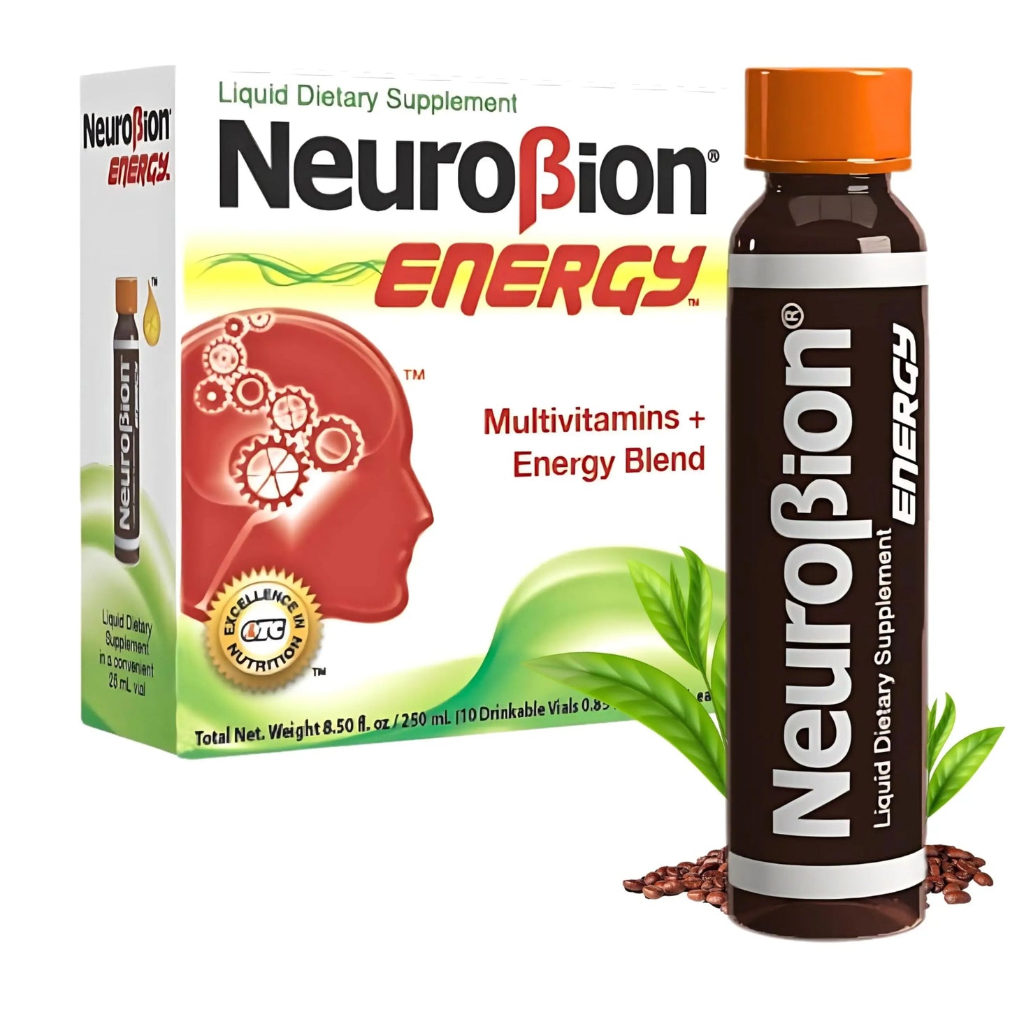 Neurobion Energy Liquid Dietary Supplement Multivitamins + Enegy Blend 10 vials x 250 ml Neurobion