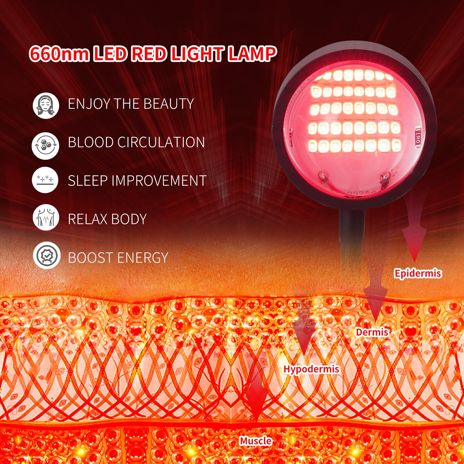 WTINTELL Red Light Therapy for Face, 660nm LED Red Light Therapy Light with Clip, Suitable WTINTELLBuy Supplements Australia