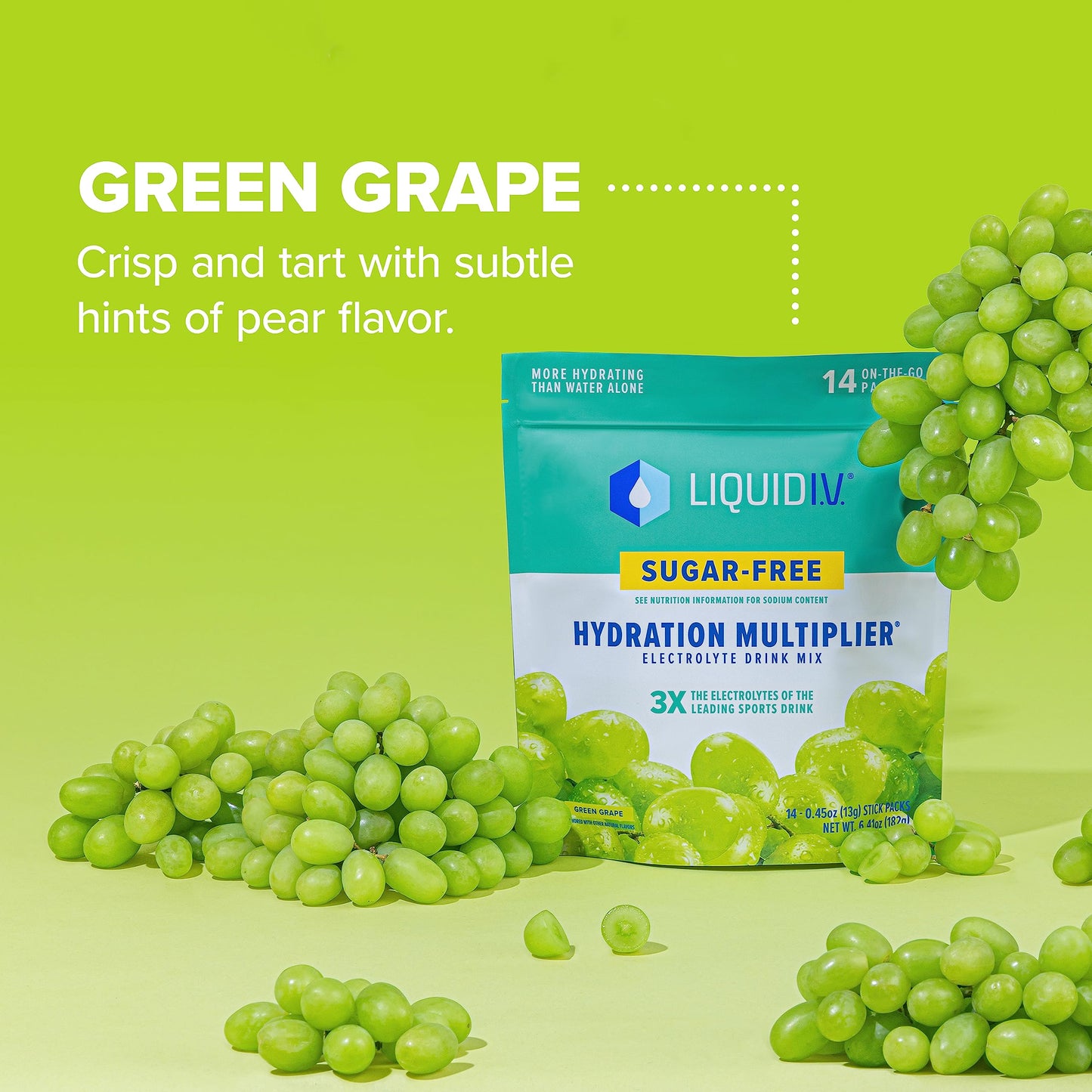 Liquid I.V. Sugar-Free Hydration Multiplier - Green Grape – Hydration Powder Packets Liquid I.V.Buy Supplements Australia