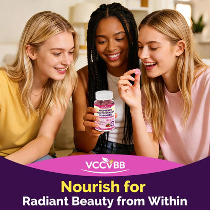 VCCVBB All-in-One Women's Multivitamin Gummies with Complete Vitamin & Mineral Complex, Herbal Blends for Energy, Overall Health VCCVBB