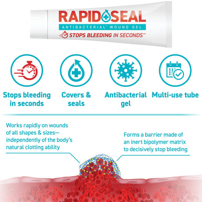 Rapid-Seal Wound Gel (1 Count) | Stops Bleeding in Seconds, Ideal for Cuts Rapid-SealBuy Supplements Australia