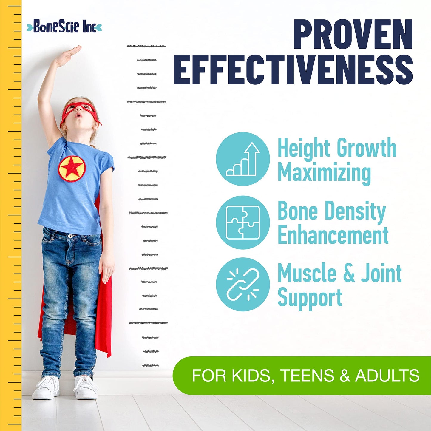 Height Growth Maximizer - Made in USA - Natural Height Increase Booster & Bone Growth Pills - Grow Taller Supplement for Adults, Teens & Kids - Vitamins for Boys & Girls to Get Taller - 120 capsules BONESCIE INCBuy Supplements Australia