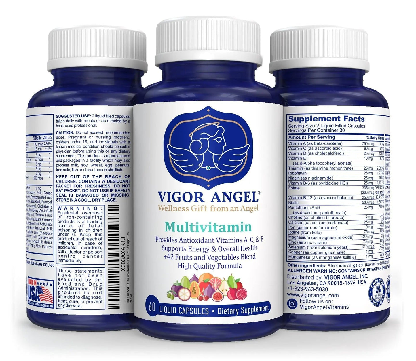 VIGOR ANGEL Multivitamin, 60 Liquid Capsules VIGOR ANGELBuy Supplements Australia