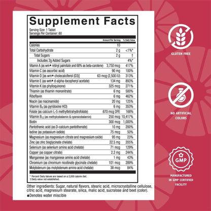 Celebrate Vitamins Multi ADEK Chewables, Iron Free - Daily Bariatric Multivitamin, High Level of Vitamins A, D, E, K & B12 Celebrate Bariatric Supplements
