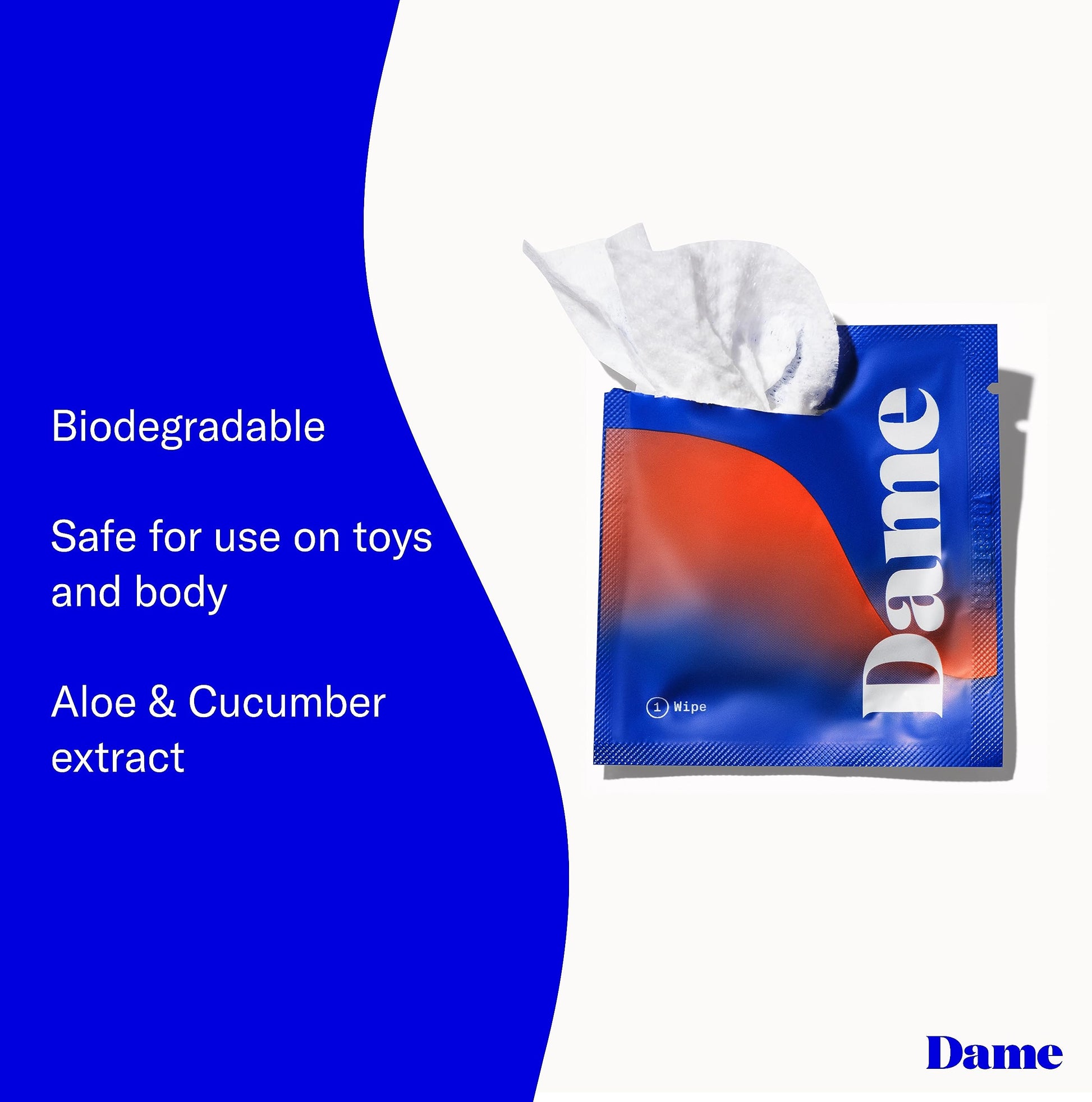 Dame Products Body Wipes - Cleansing and Nourishing - pH-Balanced Formulated with Aloe Dame ProductsBuy Supplements Australia