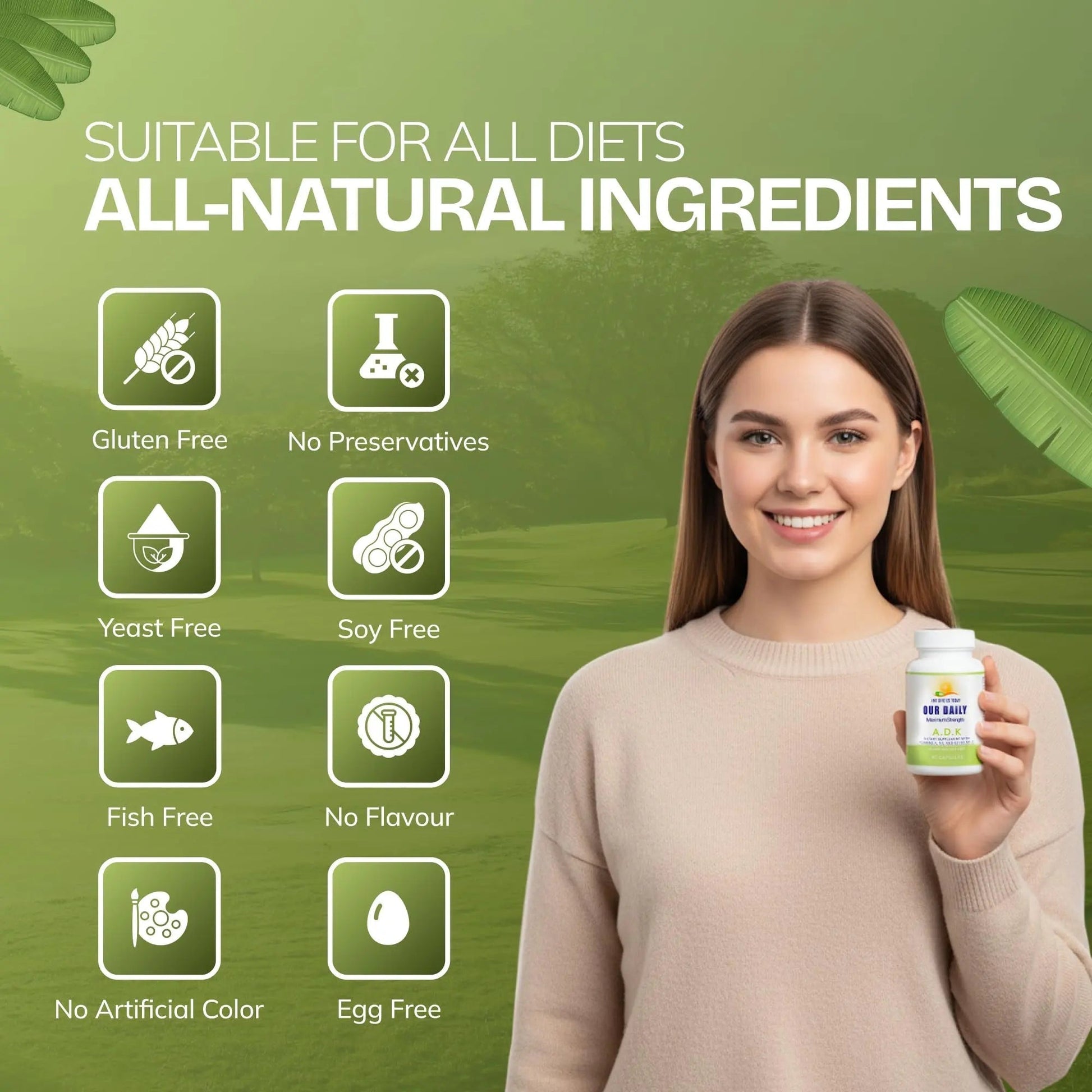 Daily Vites, ADK Vitamin Supplement 5000 IU, 90 Capsules - 3 Months Supply - High Potency Vitamin A, D3 & K2 (MK-7) - Physician Formulated ADK for Bone, Heart AND GIVE US TODAY OUR DAILYBuy Supplements Australia