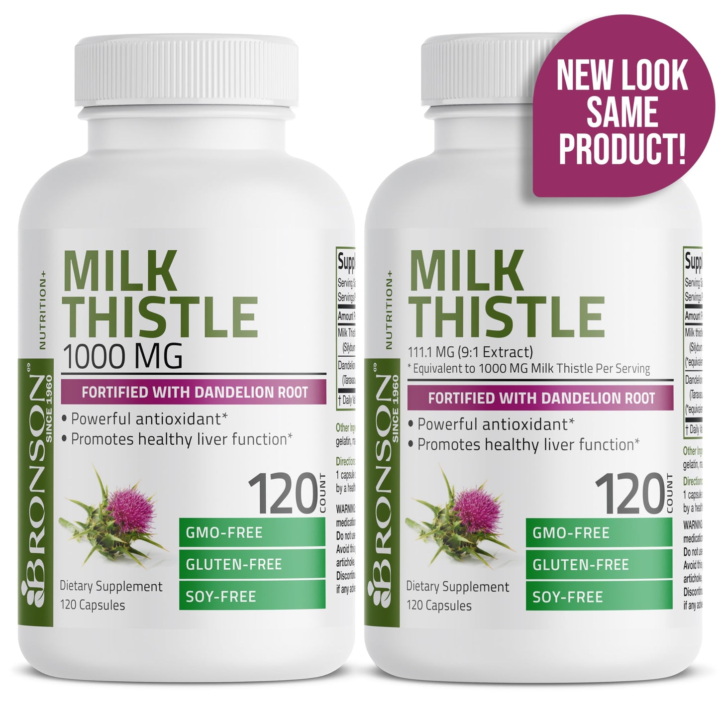 Bronson Milk Thistle Silymarin Marianum & Dandelion Root Liver Health Support BronsonBuy Supplements Australia