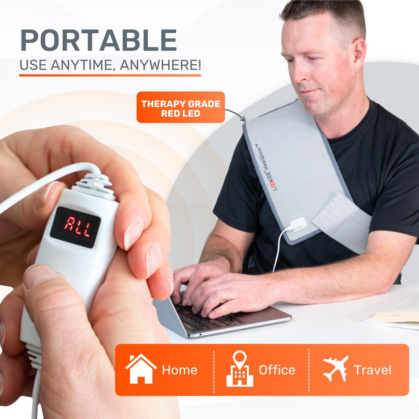 LOOKEE HealGlow Pro Medical Infrared & Red-Light Therapy Belt - LED Technology - 60W Powerful LOOKEEBuy Supplements Australia