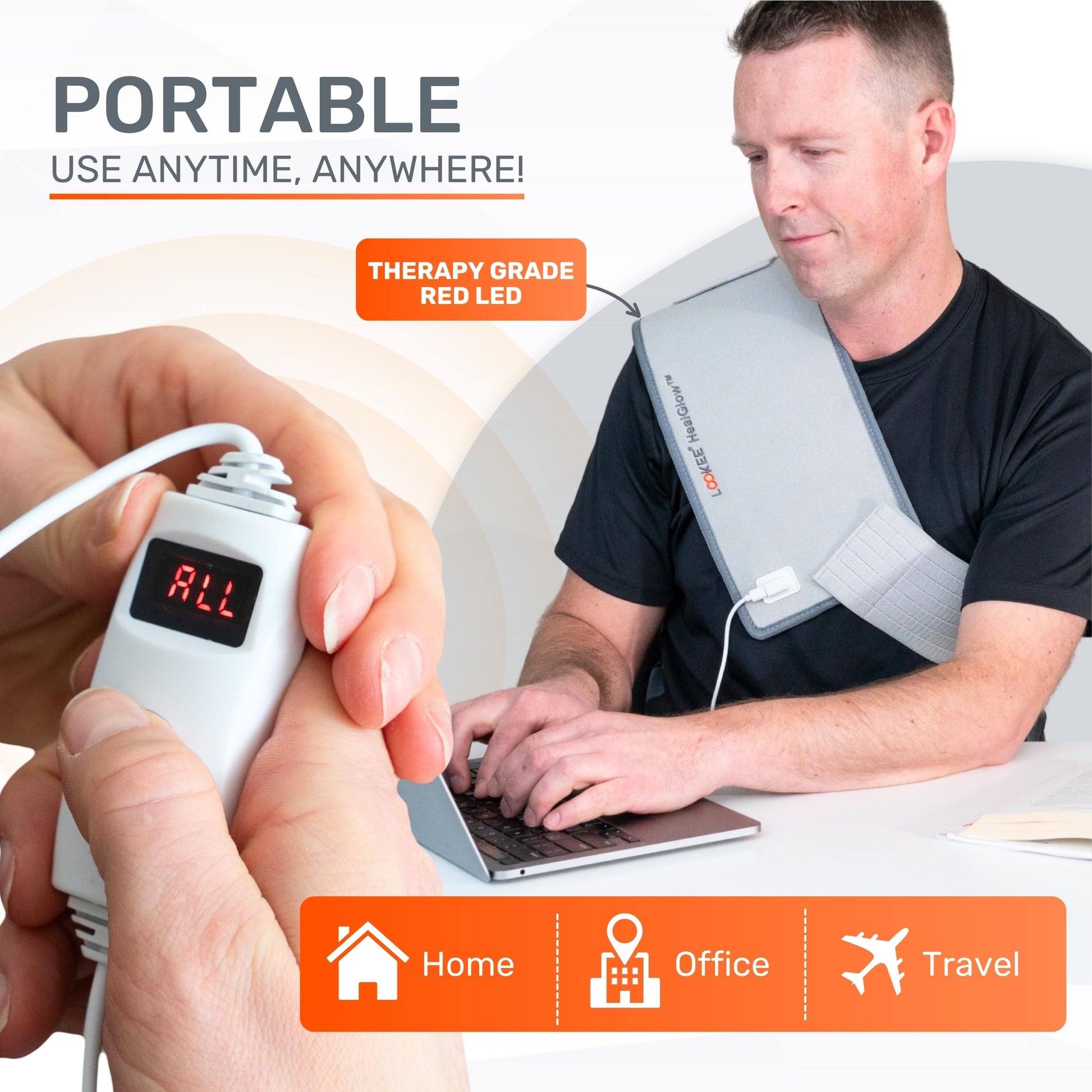 LOOKEE HealGlow Pro Medical Infrared & Red-Light Therapy Belt - LED Technology - 60W Powerful LOOKEEBuy Supplements Australia