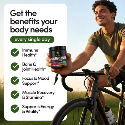 Alpha Tribe Multivitamin for Men & Organizer w/Seamoss Black Seed Oil Ashwagandha Burdock Root Turmeric Bladderwrack Vitamin C | Daily Men's Vitamins & Minerals Supplement | 60 Count Alpha TribeBuy Supplements Australia