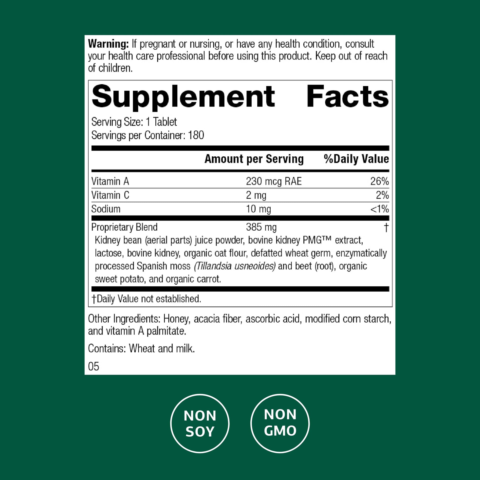 Standard Process Renafood - Supports Healthy Kidney Function & Antioxidant Activity - Contains Vitamins A - Non-Soy - 180 Tablets Standard Process Inc.Buy Supplements Australia