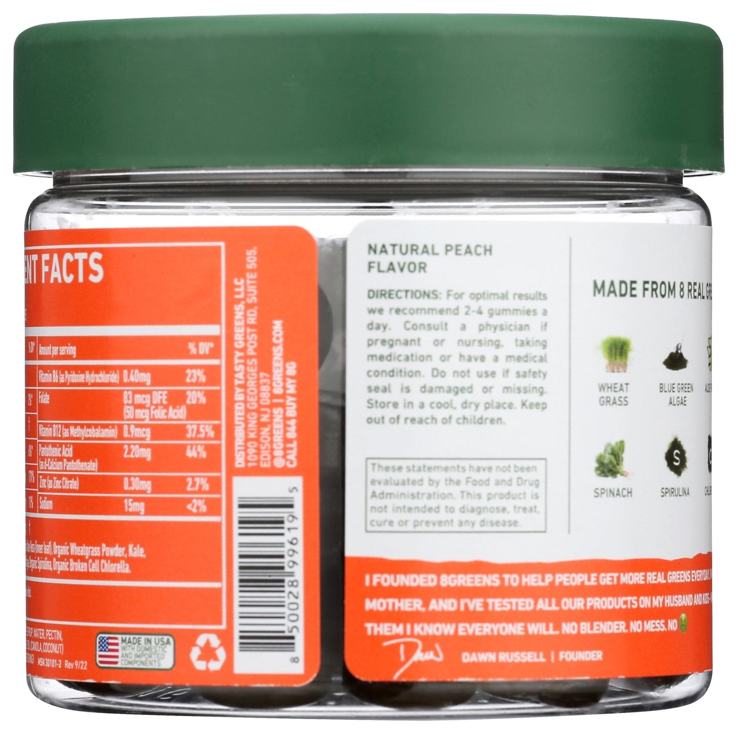8Greens Daily Greens Gummies - Superfood Booster, Energy & Immune Support - Maple Wellness Supplements